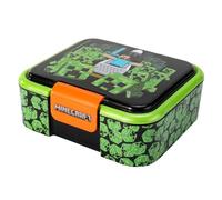 Minecraft Kids Lunch Box with Compartment - BPA Free Bento Boxes | Rectangular School & Travel Food & Snacks Box, Officially Licensed Cute Plastic Sandwich Container for Boys & Girls