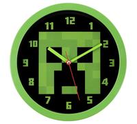 Minecraft Creeper Green and Black Wall Clock MIN3018