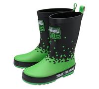 Minecraft Kids Wellies Childrens Rubber Wellington Boots | Non-Slip Sole Creeper TNT & Graffiti Designs Welly Boys & Girls Rain Boots UK 11-2