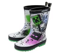 Minecraft Kids Wellies Childrens Welly Enderman - Black/Multi - UK 12