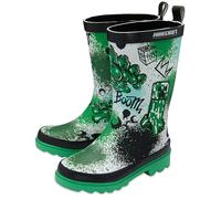 Minecraft Kids Wellies Childrens Welly Green - Green/Multi - UK 13