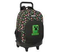 Minecraft - Large Backpack with Wheels, Compact, Removable, Ideal for Children of Different Ages, Comfortable and Versatile, Quality and Resistance, 33 x 22 x 45 cm