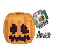 Minecraft Legends Basic Plush Character Soft Dolls with Bonus Collectible Sticker (6 inch Carved Pumpkin)