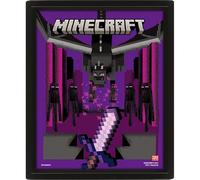 Minecraft Lenticular Poster - Official 3D Minecraft Wall Art Featuring Iconic Scenes, Lenticular Print, Perfect for Gamers, Kids, or Collectors, Ideal for Room Decor, Gifting, or Display