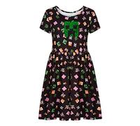 Minecraft Little and Big Girls Sequin Vine Dress 4-16, Black, M