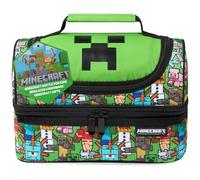Minecraft Lunch Bag for Kids Insulated Lunch Box Creeper Snacks Food Carrier Options with Water Bottle for School Travel Picnic Cooler Bag (Multi)