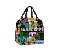Minecraft Lunch Bag for Kids School Meal Container Insulated Food Carrier 20ml Multi-Color STCB-09