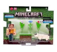 Minecraft Meadow Wanderer Ari and Siamese Cat Figure Pack
