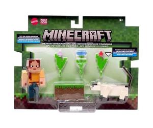 Minecraft Meadow Wanderer Ari and Siamese Cat Figure Pack