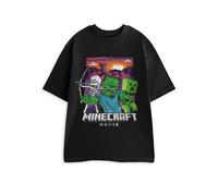 Minecraft Men's Adult Short Sleeved T-Shirt (Black) in Black | Size: Small Minecraft Black S