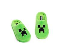 Minecraft Men's Creeper Mule Slippers | Boys Green | Official Merch | Size: 2 Minecraft Green 2