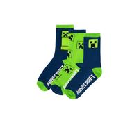 Minecraft Men's Crepper Socks Pack Of 3 | Size: 4-6 Minecraft Multicolor 4-6