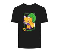 Minecraft Men's Foxy T-Shirt in Black | Size: 2XL Minecraft Black 2XL