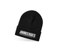 Minecraft Men's Logo Beanie Hat | Boys Black | Officially Licensed Merch Minecraft Black One Size