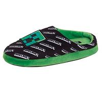 Minecraft Mens Slippers Teen Creeper Gamer Open Back Slip On Mules House Shoes