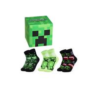 Minecraft Men's Socks 3 Pack | Size: 3.5-5.5 Minecraft Multicolor 3.5-5.5