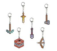 Minecraft Metal Pack Of Keychain 6 Units