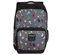 Minecraft Mini Characters Backpack, Kids, One Size, Grey, Official Merchandise