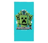 Minecraft Movie Towel | Super Soft Feel, Creepers Gaming Design | Perfect The Home, Bath, Beach & Swimming Pool | One Size 140cm x 70cm