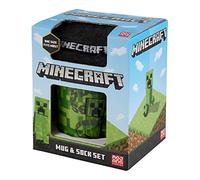 Minecraft Mug and Sock Set | Hot & Cold Drinks | Home Or Office | Gift for Adult Kids | Unisex | OneSize | 312ML - Multi Creeper SSS