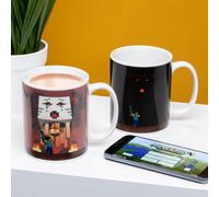 Minecraft Nether & Steve Heat Change Mug, 300Ml Ceramic Cup For Hot Drinks, Official Gaming Gift, Paladone