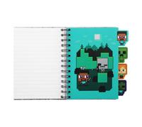 Minecraft Notebook Stationery Set, A5 Spiral Planner With Dividers & Ruler, Official Back To School Supplies Gift, Paladone
