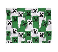 Minecraft Official Bold Fleece Blanket Throw | Creeper Design Super Soft Blanket | Perfect For Any Bedroom