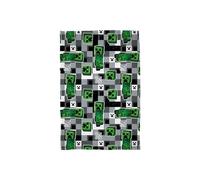 MINECRAFT Official Fleece Blanket | Scribble Design Reversible 2 Sided Super Soft Warm Throw | Perfect For the Bedroom, Sofa, Sleepovers & Camping
