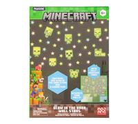 Minecraft Official Licensed Glow in The Dark Wall Decal Stars, Kids Room Wall Decals, Reusable Decorations, Playroom and Bedroom Gaming Decor and Gift | Paladone