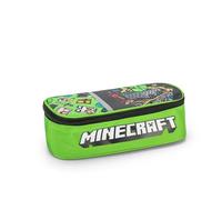 Minecraft Official Minecraft School Pencil Case, Ideal for Storing Stationery, with Zip Pocket, Internal Divider with Elastic Loops, 22 x 8 H x 11 cm