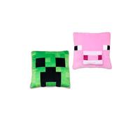 Minecraft Officially Licensed Vibes Square Cushion, Super Soft Reversible 2 Sided, Perfect for Any Bedroom, Sofa or on the Bed 35cm x 35cm