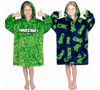 Minecraft Oversized Hoodie Blanket for Kids Teens Reversible Super Soft Fleece Hoodie Boys One Size