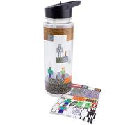 Minecraft Paladone Water Bottle And Sticker Set | Nintendo Switch Game Merchandise, Multicolor