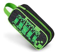 Minecraft Pencil Case, School Supplies Pencil Cases Large Capacity, Gifts for Boys (Black)