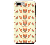Minecraft Pixelated Axolotl Fish & Watermelon Retro Logo Case for iPhone 7 Plus/8 Plus