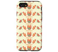 Minecraft Pixelated Axolotl Fish & Watermelon Retro Logo Case for iPhone SE (2020) / 7 / 8