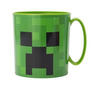 Minecraft Plastic Cup with Handle 390ML, BPA Free Microwave Safe Mug for Girls, Dishwasher Safe Reusable Drinking Mug for Home School Travel
