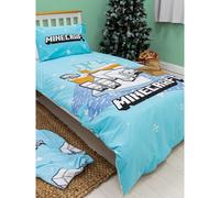 Minecraft Polarbear Panel Single Duvet Cover and Pillowcase Set