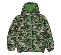 Minecraft Puffer Jacket for Boys, Creeper All Over Print Camo Pattern, 100% Polyester, Official Merchandise, Ages 4 to 14