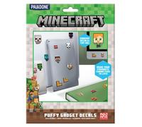 Minecraft Puffy Gadget Decals - Officially Licensed Minecraft Product | 60 Puffy Minecraft Stickers • 3D Tactile Finish • Great For Phones, Laptops And Consoles