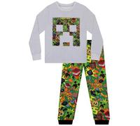 Minecraft Pyjamas, Creeper Boys Pyjamas, Gaming Pjs For Boys, Long Sleeve Kids Pjs, Ages 5-13 Years