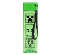 Minecraft Water Bottle - Officially Licensed Block Shaped Green Drinkware for Gamers with Carry Strap and Straw | Paladone
