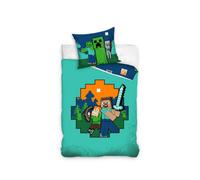 Minecraft Ready To Survive Single Duvet Cover And Pillowcase Set - European Size
