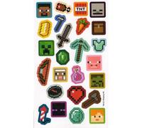 Minecraft Reusable Icons Stickers (Pack Of 25) Multicoloured (One Size)