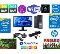 Minecraft Roblox Gaming PC Computer Intel i7 i5 16G RAM 250-1000GB SSD Windows11