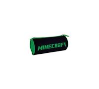 Minecraft Round Pencil Case Black/Green