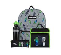 Minecraft School Bag Set | Boys School Bag Set | Gaming Backpack | Boys Backpacks | One Size Black