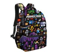 Minecraft school bags for primary and secondary school students, children's backpacks, large capacity, comfortable and easy to carry B