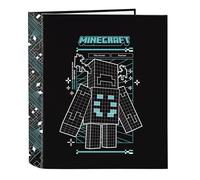 Minecraft Screen - Folio Folder 4 Rings, Ideal for Children of Different Ages, Comfortable and Versatile, Quality and Resistance, 27x6x33 cm