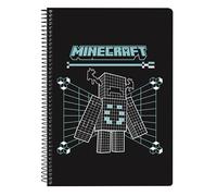 MINECRAFT SCREEN - Notebook 80 A5 Sheets, Hard Cover, Ideal for Children of Different Ages, Comfortable and Versatile, Quality and Resistance, 15.5 x 22 cm
